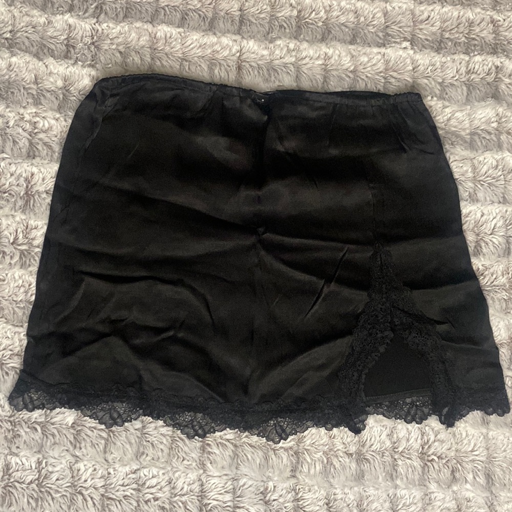 Black mini skirt